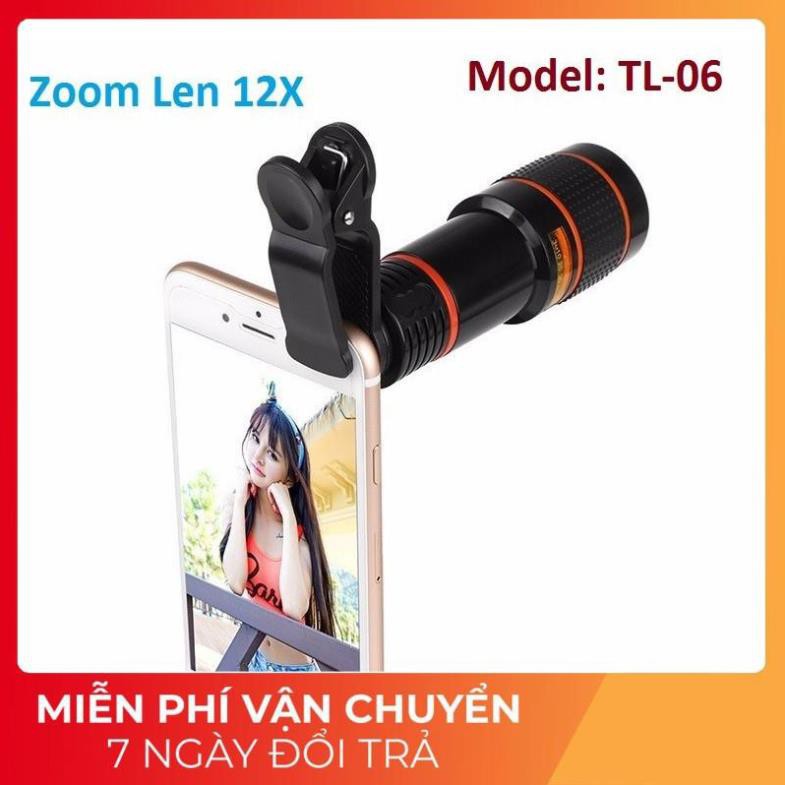 ✅Chính Hãng✅ Ống kính Tele Zoom 12X cho điện thoại, máy tính bảng TL-06