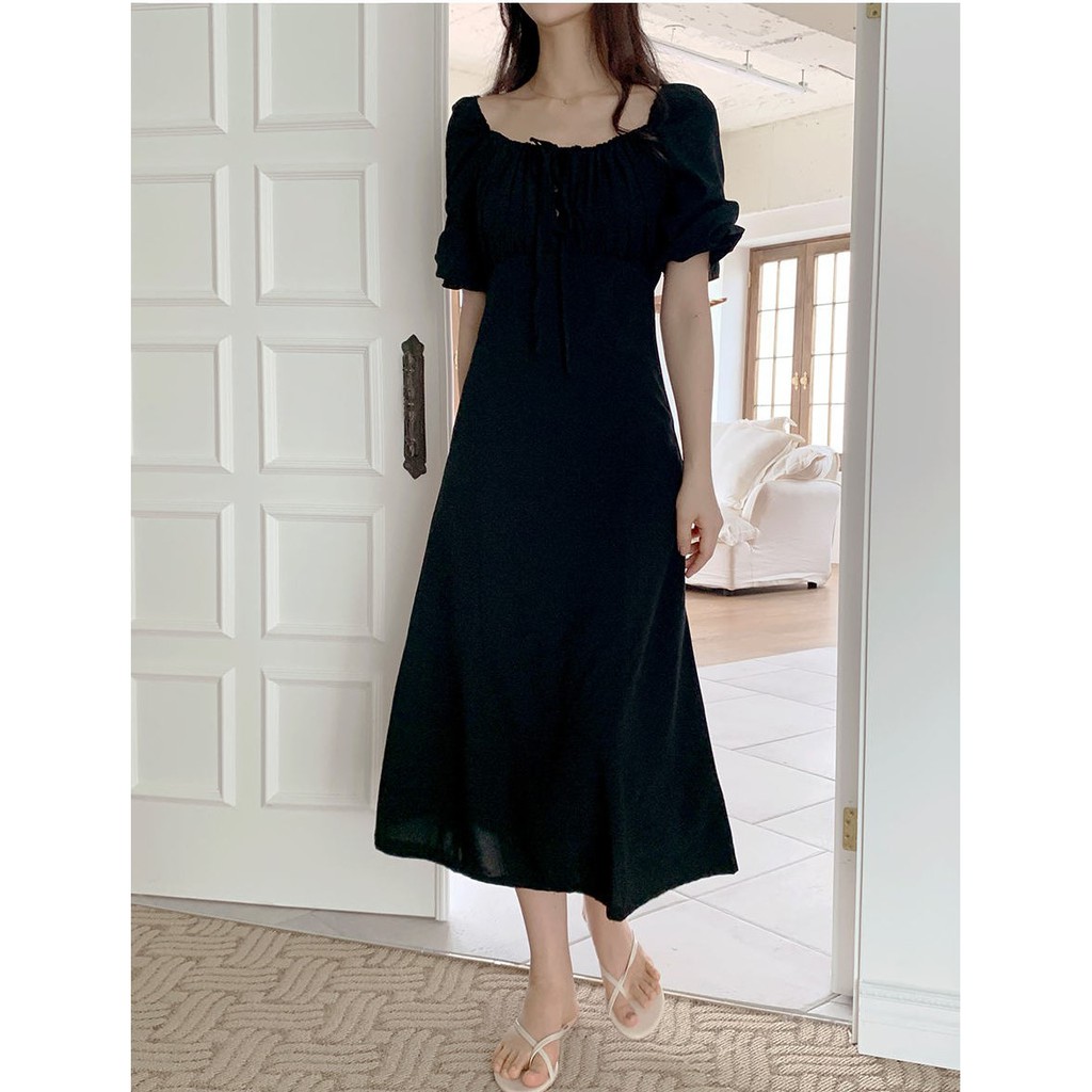 Đầm nữ dáng suông màu trơn thời trang phong cách Hàn Quốc 43697