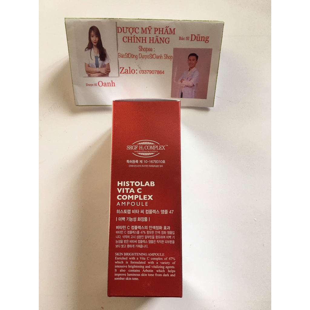 HISTOLAB TINH CHẤT DƯỠNG TRẮNG DA VITAMIN C COMPLEX AMPOULE 47%