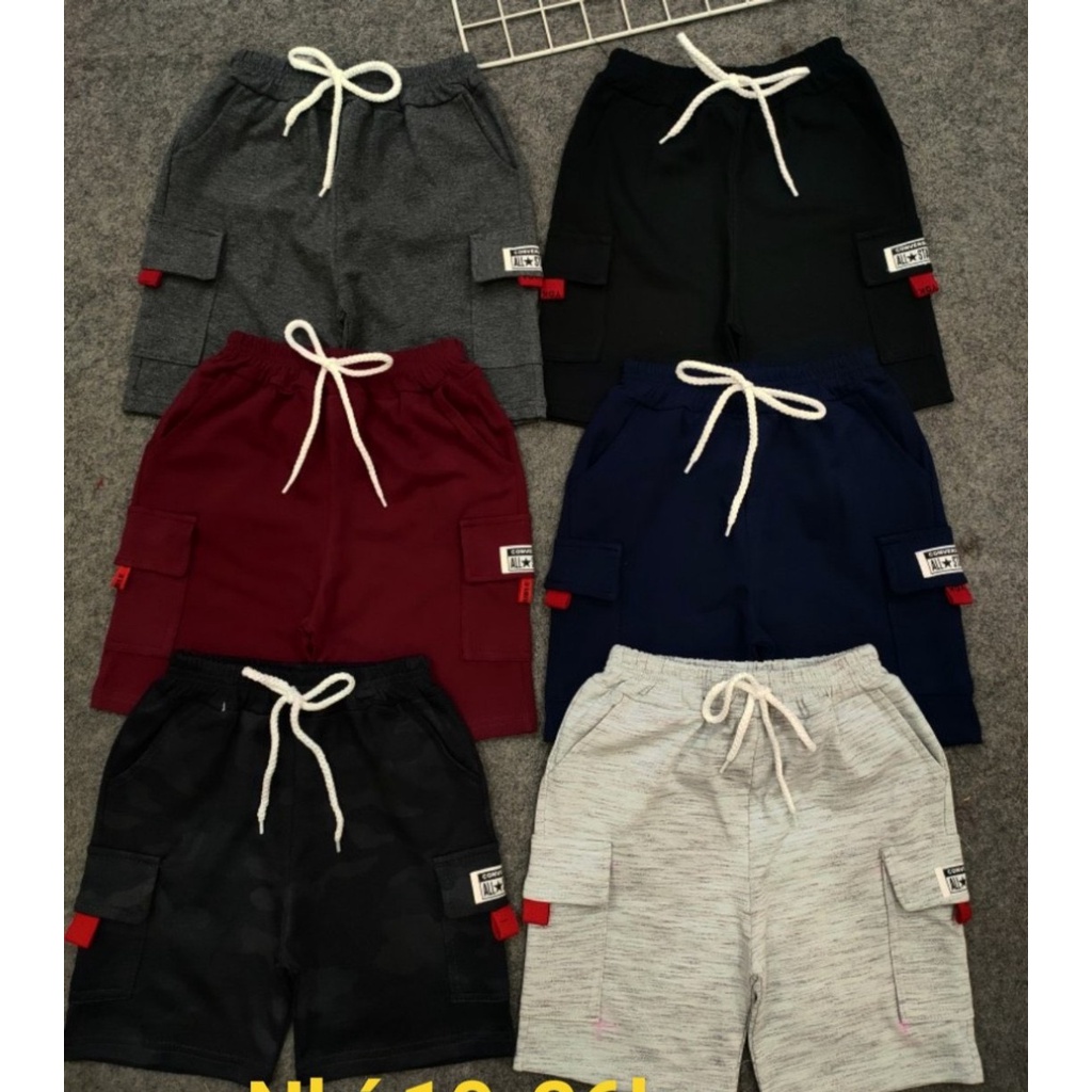 { 25-46KG } Quần ngố đùi bé trai size đại chất cotton co dãn/ quần lửng bé trai