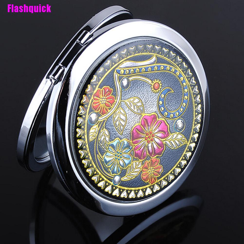 (hàng Mới Về) Gương Trang Điểm Hai Mặt Có Thể Gấp Lại Bằng Kim Loại Tiện Dụng | BigBuy360 - bigbuy360.vn