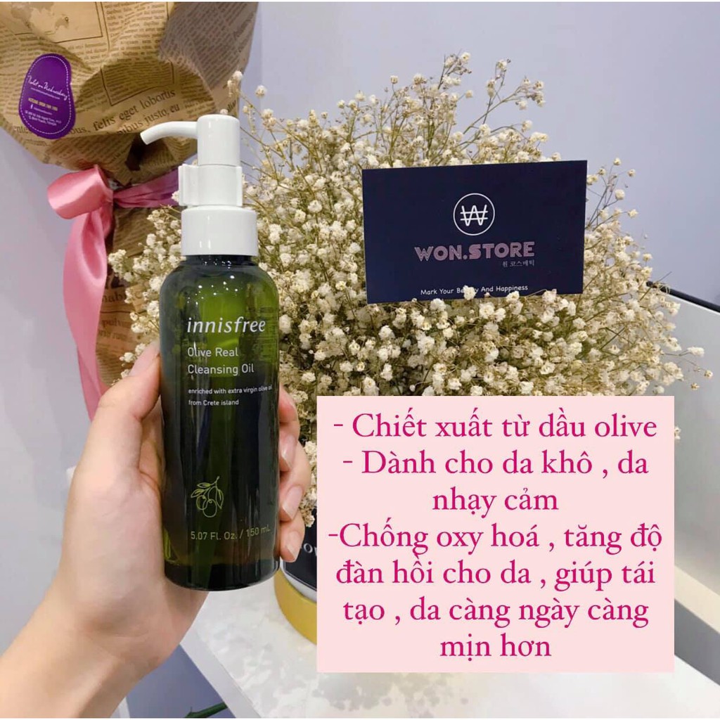 Dầu Tẩy Trang Innisfree Cleansing Oil Đủ mùi ( Táo, Trà Xanh, Olive) 150ml [ Chính Hãng] | BigBuy360 - bigbuy360.vn