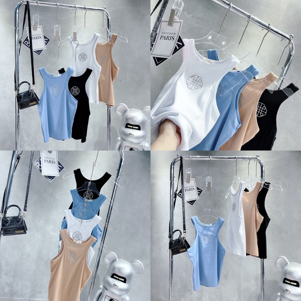 Áo Ba Lỗ Thêu Chất Cotton Đẹp Chuẩn Xịn Hàng Hot Girl Mix Đồ Cực Phong Cách 156