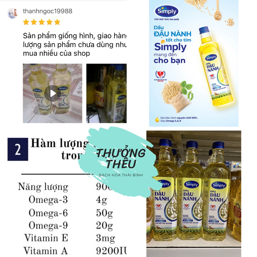 Dầu ăn Gạo Lứt Nguyên Chất Simply 1L