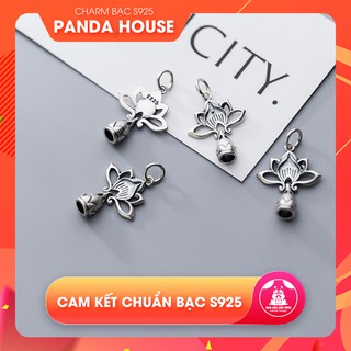 Charm bạc s925 hình hoa sen size 23x18mm (charm treo) - Panda House