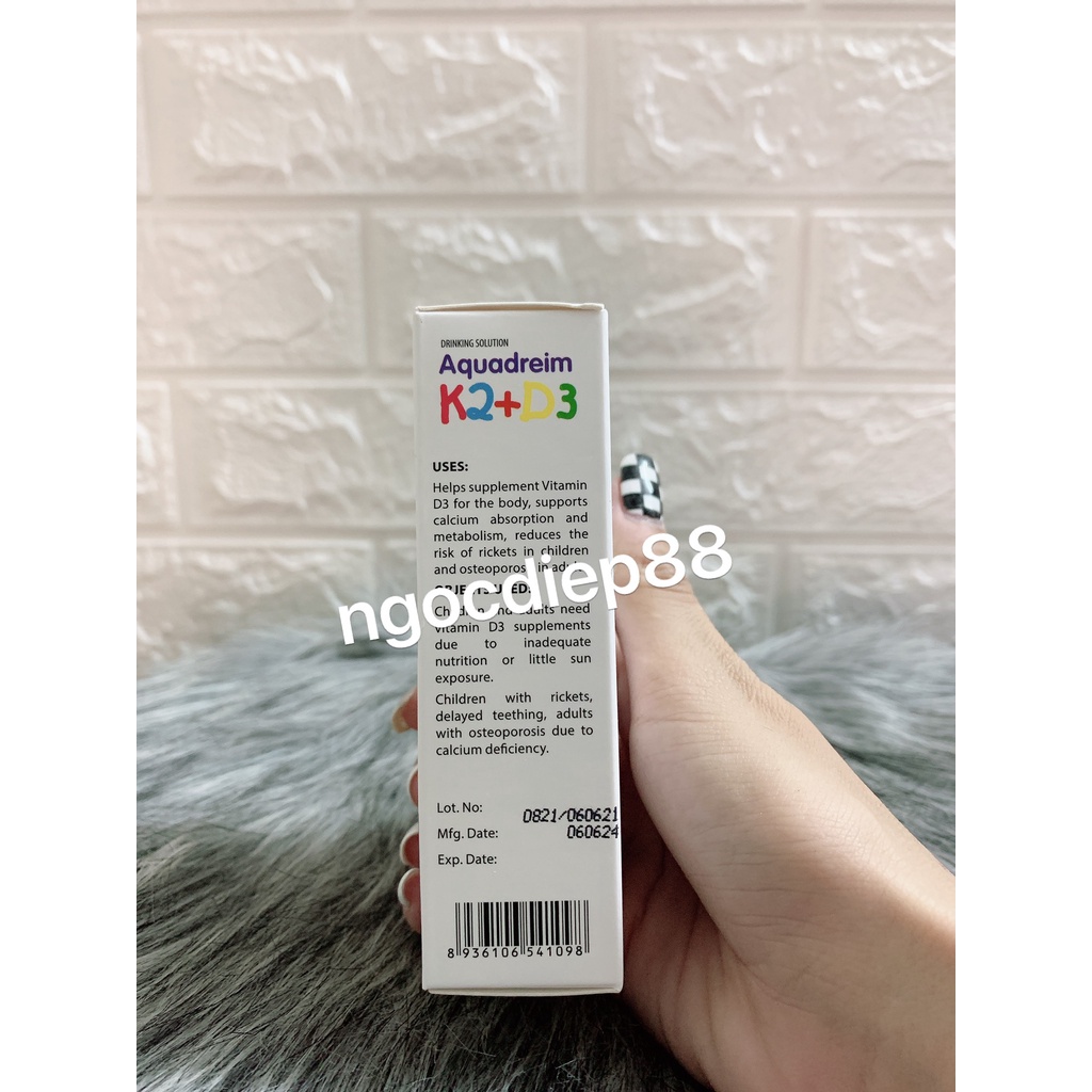 Aquadreim vitamin K2+D3 nhỏ giọt 10ml