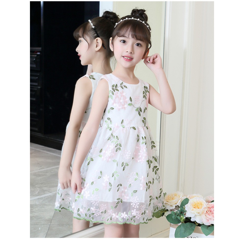 Váy ren hoa công chúa size 15-32kg