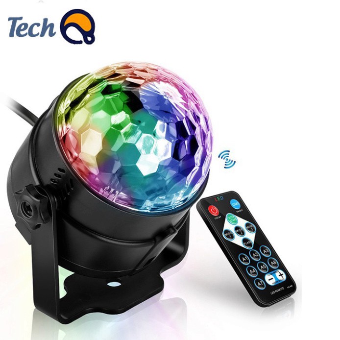 Đèn nháy theo nhạc led cầu mini, đèn bar chớp nhiều màu đẳng cấp có điều khiển từ xa - BH 12 tháng - SDGD