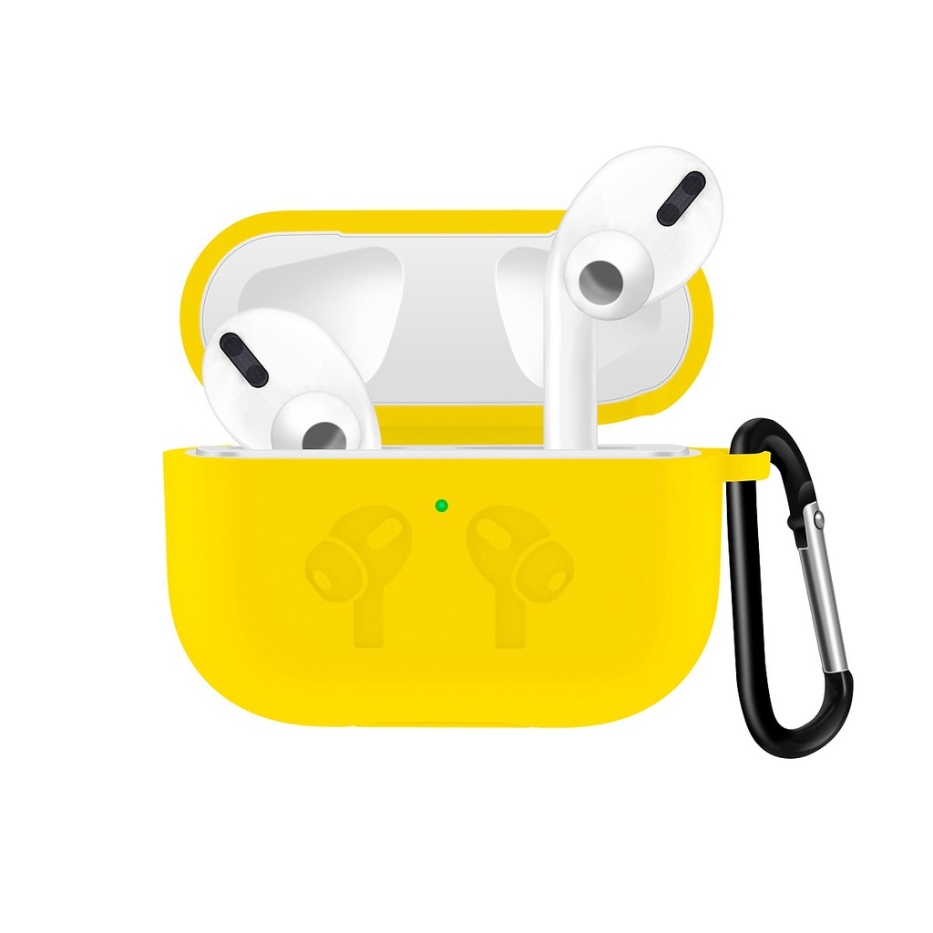 Hộp Bảo Vệ Silicone Cho Airpod Pro Kèm Móc Chống Rớt