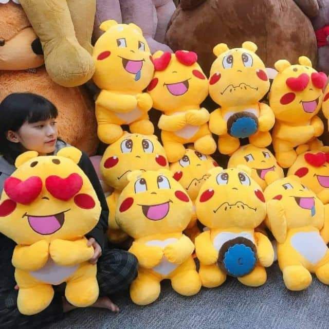 Gấu bông mắt tim siêu kute