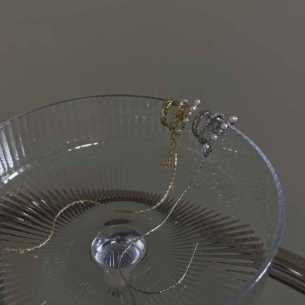 Bông Tai Dạng Kẹp Đính Ngọc Trai Thiết Kế Thời Trang Hàn Quốc Chất Lượng Cao