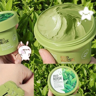 Mặt nạ bùn trà xanh làm sạch mụn đầu đen kiềm dầu sáng da