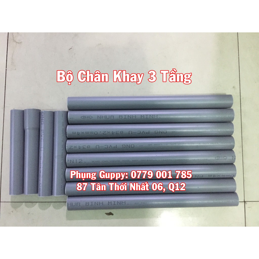 Bộ Chân Khay Nhựa 3 Tầng