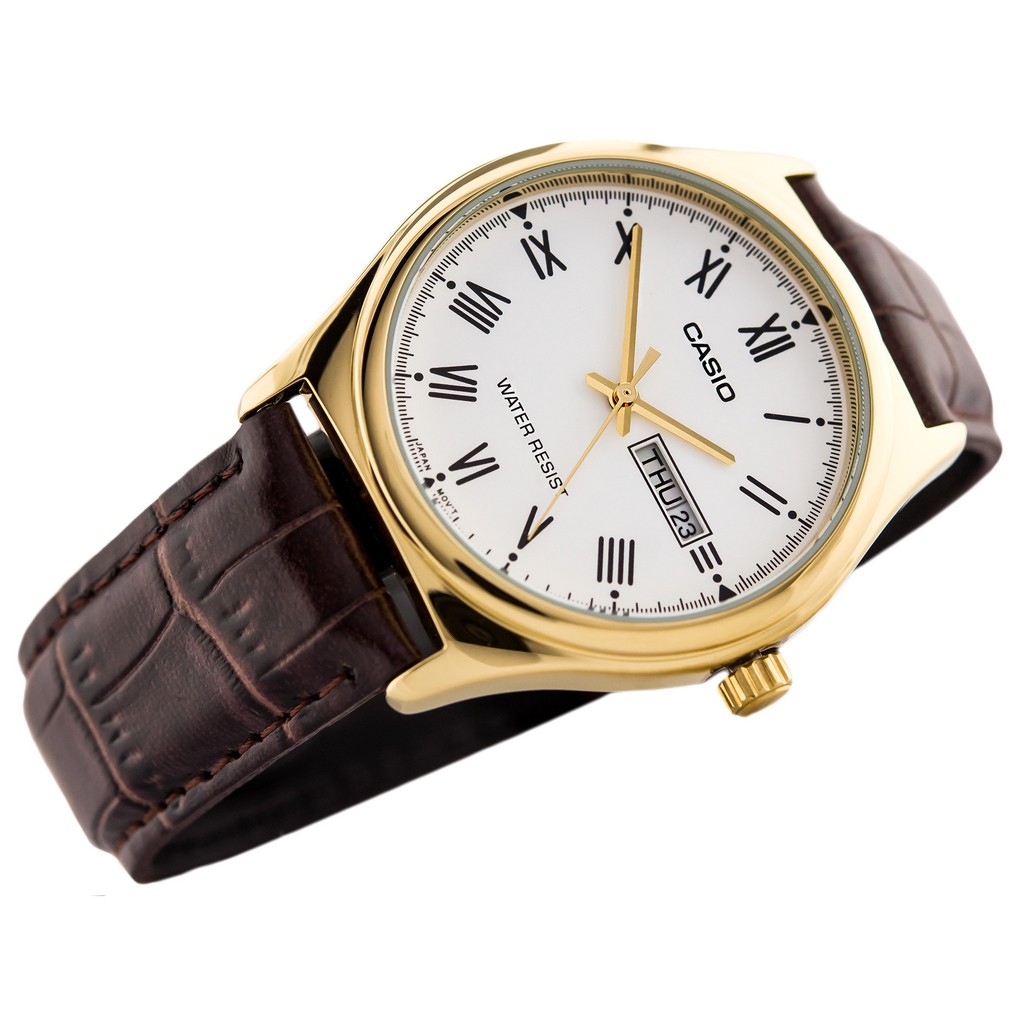 Đồng hồ nam dây da Casio chính hãng Anh Khuê MTP-V006GL-7BUDF (38mm)