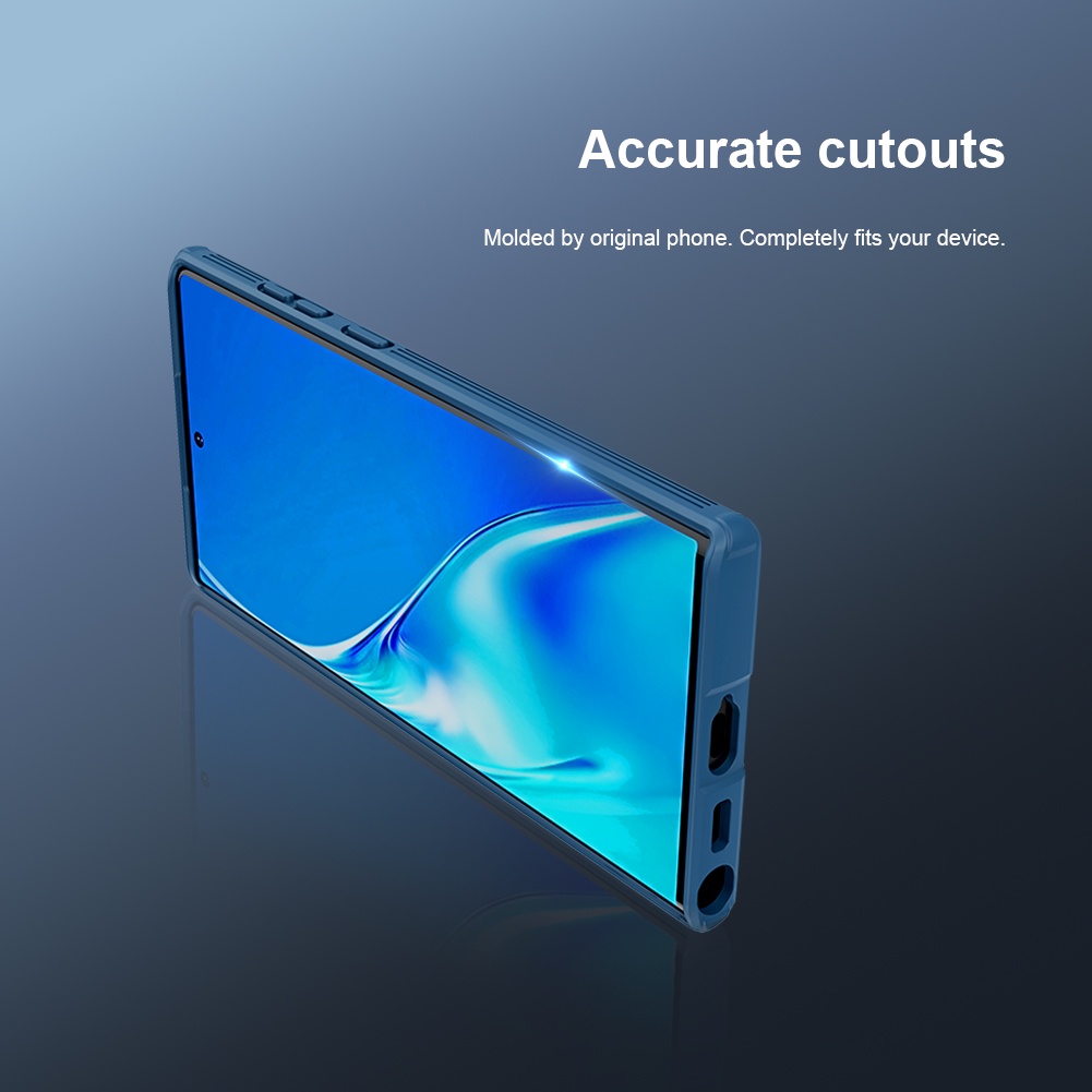 Ốp điện thoại NILLKIN bằng TPU PC chống sốc có thanh trượt bảo vệ camera cho Samsung Galaxy S22 Ultra