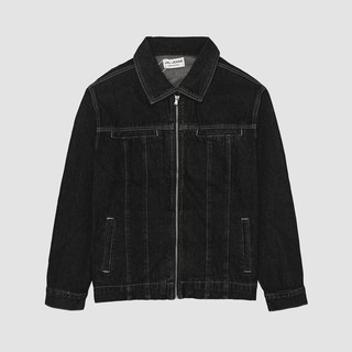 Áo khoác Denim có khóa JHL 23007 Black Zipup Denim Jacket
