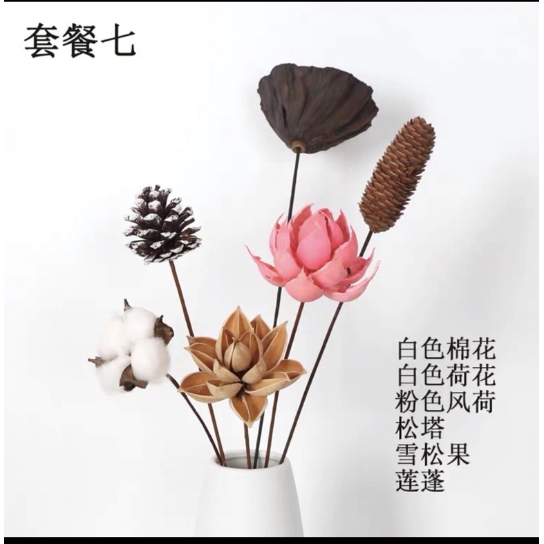 Hoa sen khô giả decor trang trí có sẵn