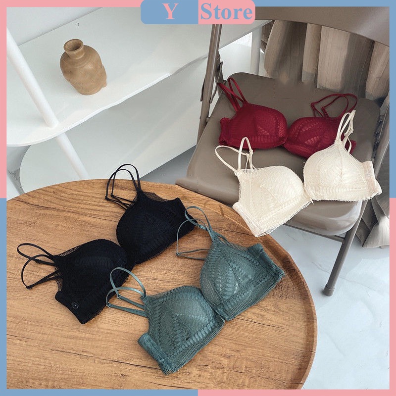 Áo lót ren lá đệm vừa dây kép 1125