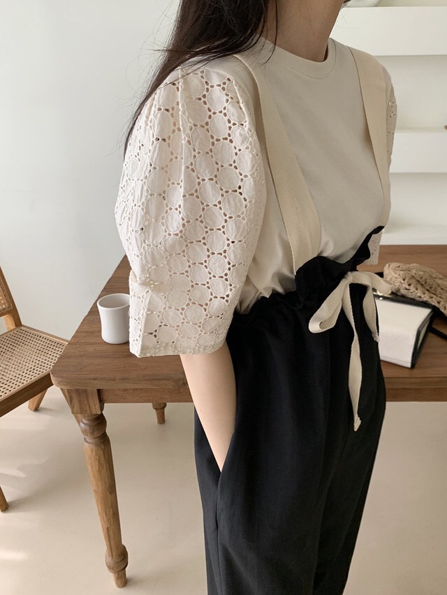 Set Áo Tay Phồng Và Quần Yếm Phong Cách Hàn Quốc 2021 Cho Nữ | BigBuy360 - bigbuy360.vn