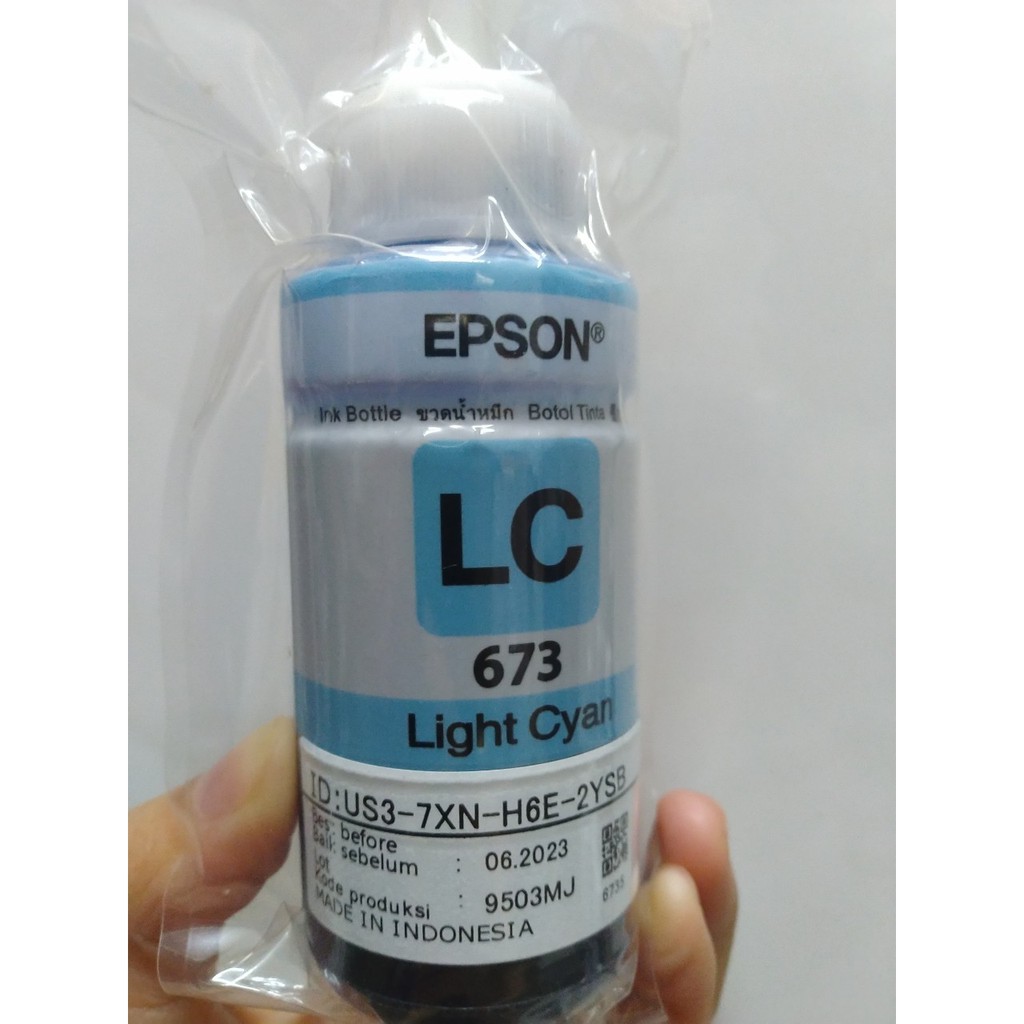 Mực Epson 673 màu xanh nhạt dành cho máy Epson L805 / L850 / L1800 / L810 / L800-xanh nhạt (Light Cyan)