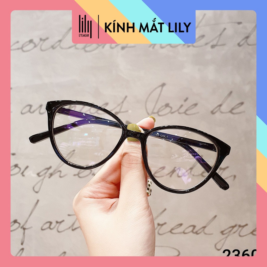 Gọng kính cận mắt mèo nhựa dẻo thời trang nữ Lilyeyewear 2360 - Lọc ánh sáng xanh