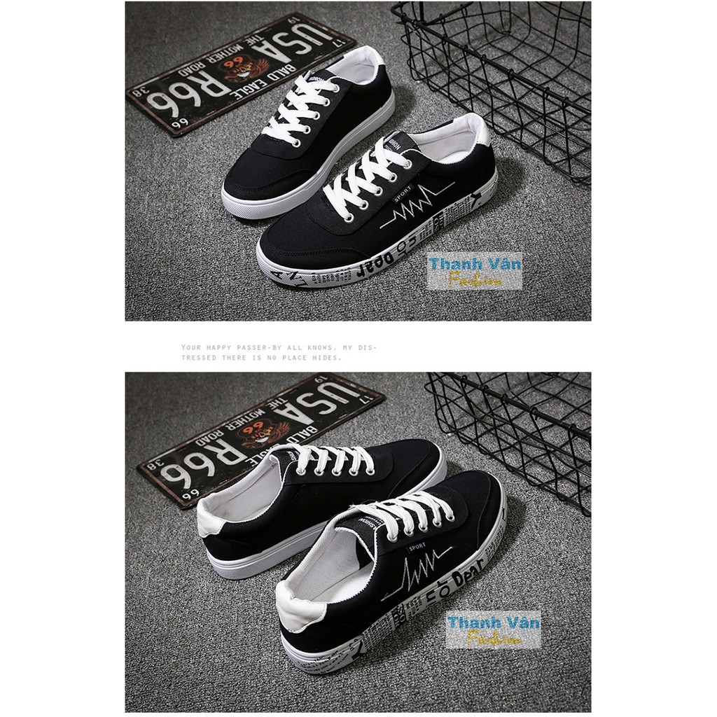Giày nhịp tim nam phong cách graffiti độc đáo, size từ 39-44 | BigBuy360 - bigbuy360.vn