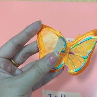 Sticker ủi , hình ủi bướm cam ( có keo) (phụ kiện may vá, trang trí quần áo may mặc, Handmade,DIY)