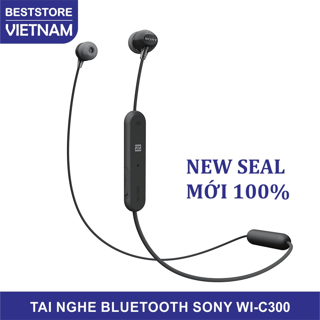 TAI NGHE KHÔNG DÂY BLUETOOTH SONY WI-C300 - CHÍNH HÃNG SONY VIỆT NAM - NGUYÊN SEAL - MỚI 100%