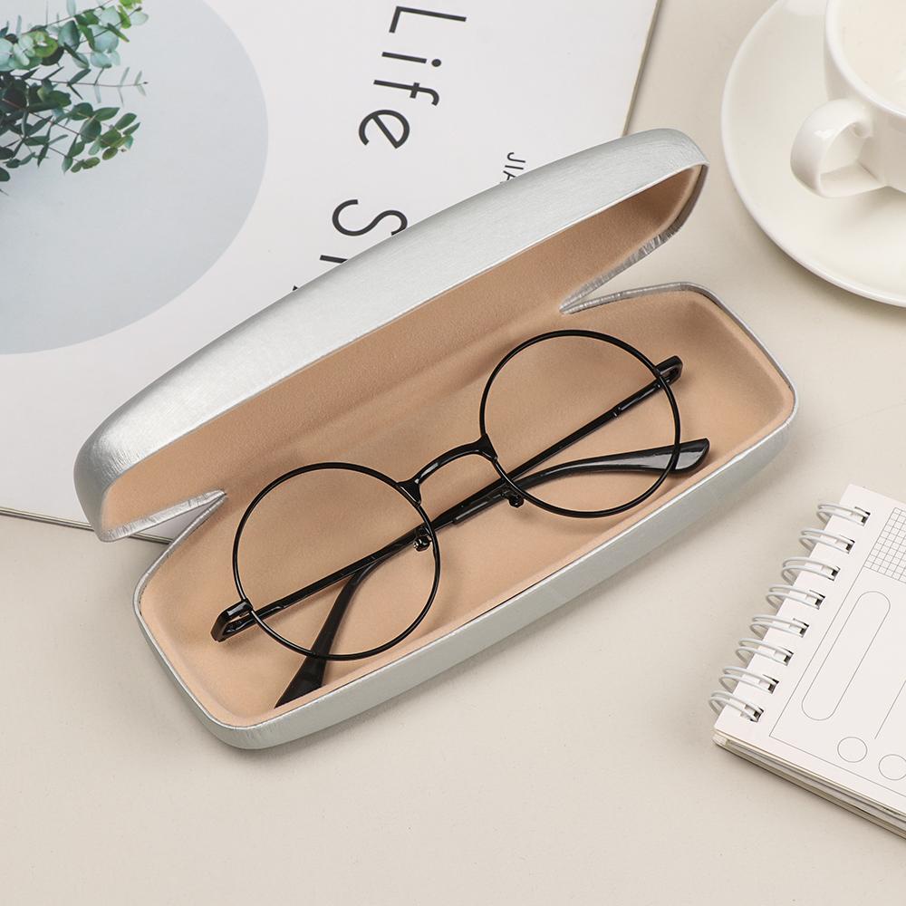ORIENTLII Hộp Đựng Mắt Kính Bằng Da Cứng Phối Thép Cho Nam &amp; Nữ Ốp