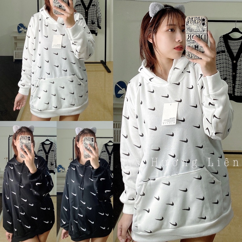 Freeship - áo hoodie ni.ke in toàn thân cá tính nam nữ - đủ size video ảnh thật
