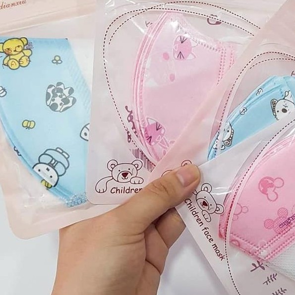[SET 5 CHIẾC]Khẩu Trang Y Tế Trẻ Em 3D (4 Lớp 3 Chiều) Dùng Một Lần Cho Bé Từ sơ sinh Tới 10 Tuổi Họa Tiết Loại Đẹp.