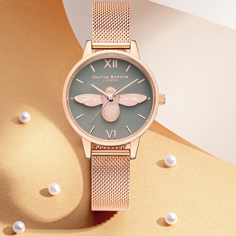 Đồng Hồ Oliviaburton 3D Chống Thấm Nước Thời Trang Anh Quốc Cho Nữ