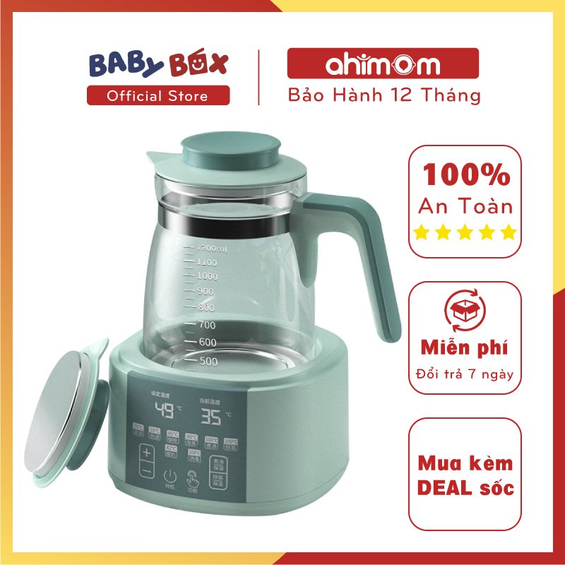 Ấm đun nước pha sữa - bình hâm nước pha sữa giữ nhiệt 2 trong 1 - Babybox