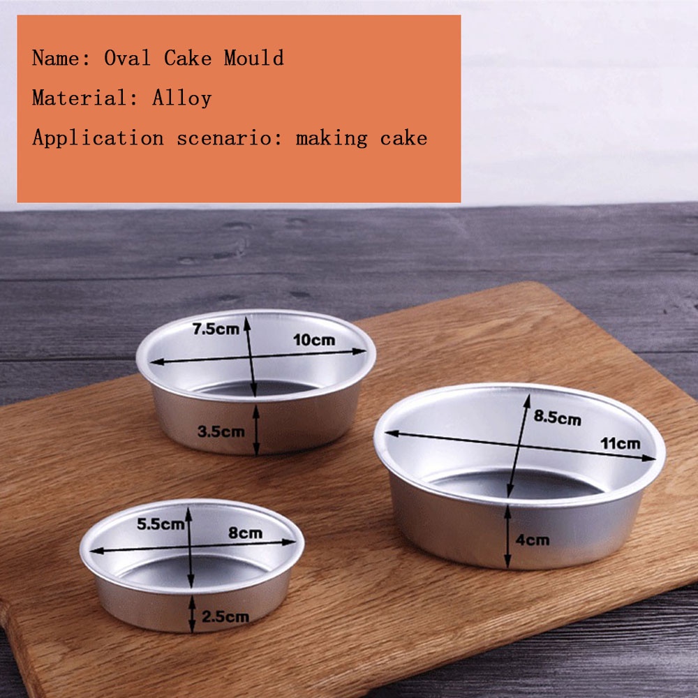 Khuôn Nướng Bánh Hình Oval Chống Dính Tiện Dụng Cho Nhà Bếp