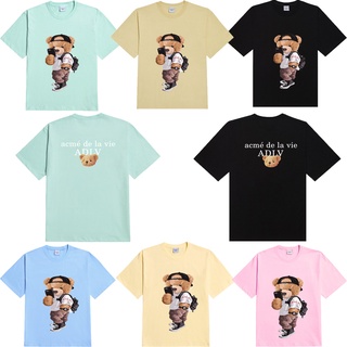 ADLV Áo thun cotton tay ngắn in hình thời trang