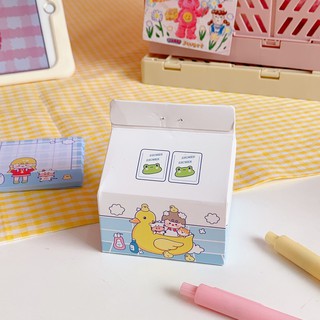 giấy note hộp sữa đáng yêu