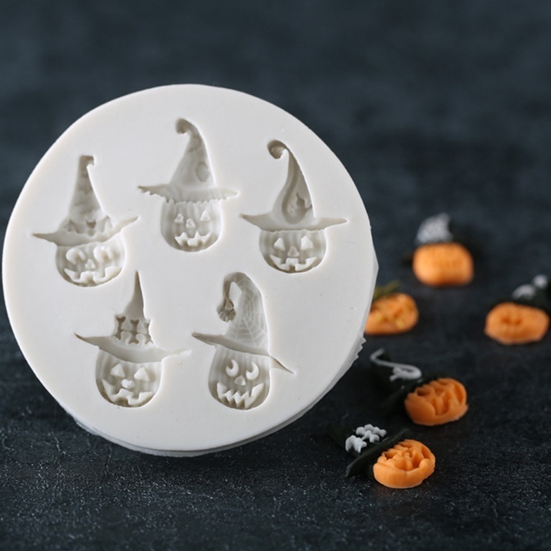 Khuôn silicon làm bánh / sô cô la hình quả bí ngô halloween sáng tạo