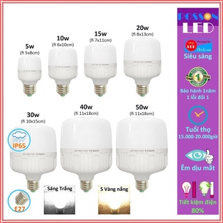   Rẻ vô địch  Bóng đèn led búp trụ tiết kiệm điện 5w 10w 15w 20w 30w 40W 50W ánh sáng trắng 