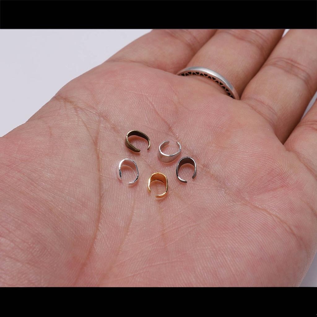 Set 50 phụ kiện nối đầu dây chuyền 7mm 8mm 12mm nhiều màu làm trang sức chuyên dụng