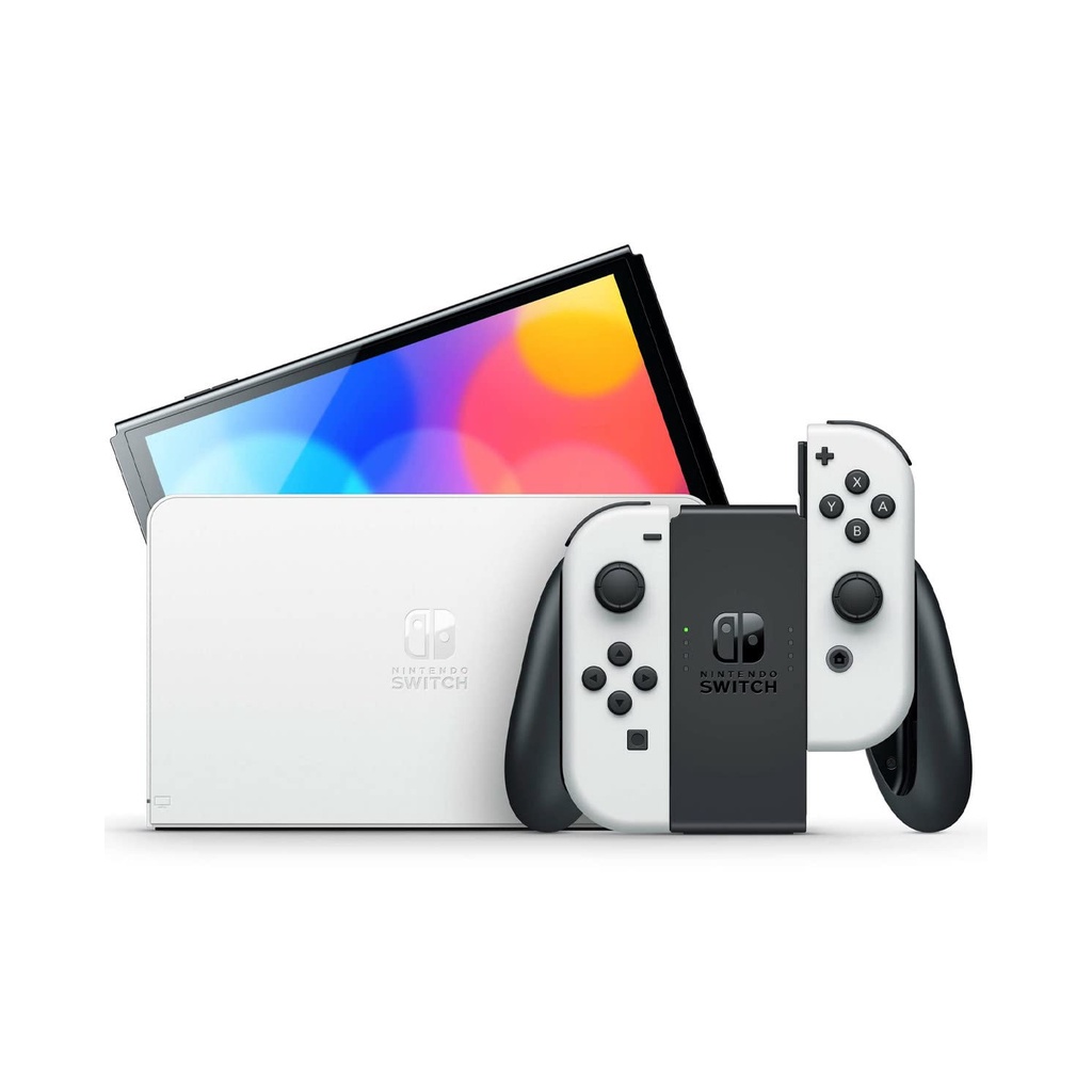Máy Nintendo Switch Oled Model 2022 chơi game cầm tay bộ nhớ 64GB màn hình OLED 7inch giá rẻ 2 màu Neon/White trắng