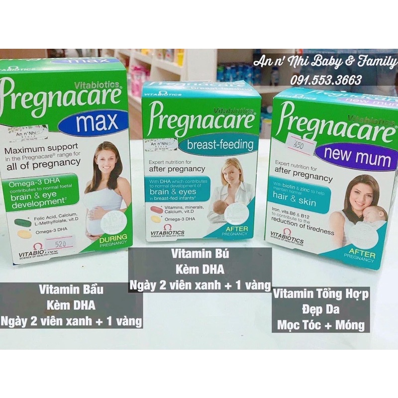 VITAMIN PREGNACARE BẦU & SAU SINH