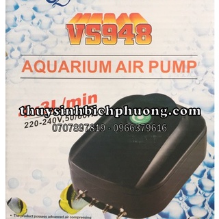 Máy sủi oxy 4 vòi vipsun vs948 | cung cấp oxy cho cá tép thủy sinh
