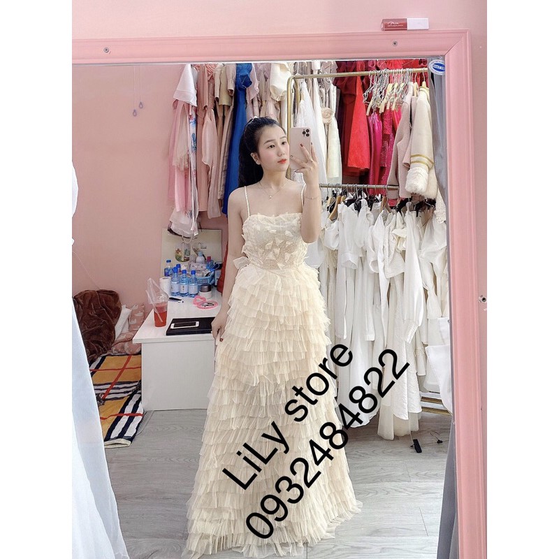ĐẦM MAXI TẦNG KẾT PHA LÊ CỰC XINH