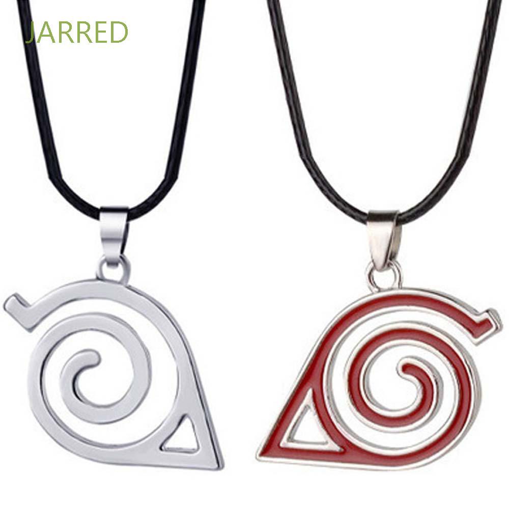 JARRED Metal Pendant Necklace Japanese Anime Cosplay Props Anime NARUTO Gift Kakashi Leaf Village Konoha Jewelry Unisex Uzumaki Naruto Uchiha Itachi Symbol Logo/Multicolor