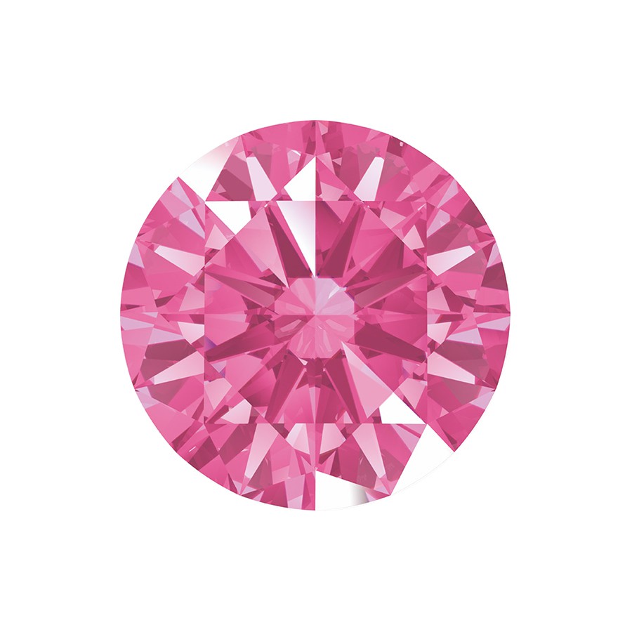 Kim Cương Nhân Tạo FASCINO Màu Hồng (Pink) Dạng Tròn Cỡ 5.0 mm ->12.0 mm