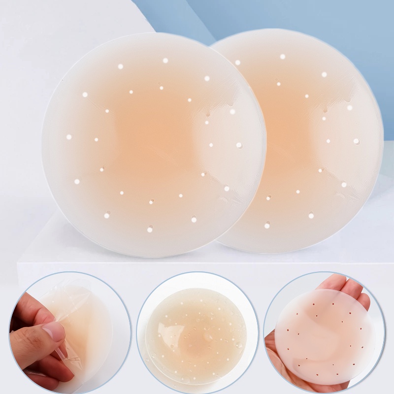 1 Cặp Miếng Dán Ngực Silicone Vô Hình Tái Sử Dụng Cho Nữ