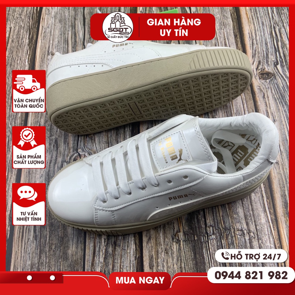 ⚡ Giày Thể Thao Nam Nữ, Giày Sneaker  Màu Trắng , Đế Độn Đế Bánh Mì Tăng Chiều Cao Phong Cách Hàn Quốc