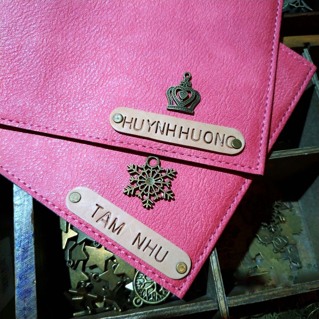 Charm phù điêu kim loại làm mặt dây chuyền, vòng tay, móc khóa, gắn túi ví đa năng