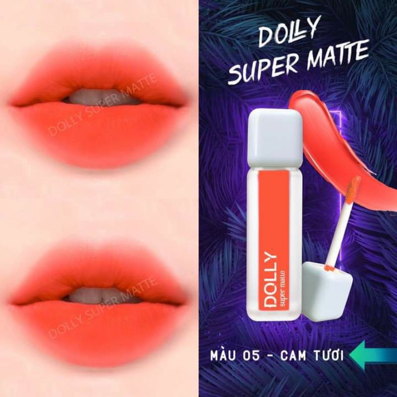 Son Dolly Super Matte mềm môi,ko chì (màu cam tươi) | BigBuy360 - bigbuy360.vn