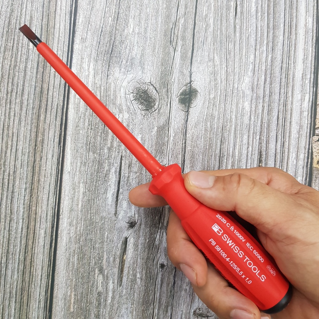 Tua Vít Cách Điện 1000 Volt PB Swiss Tools 58190 Mũi Cộng PH0, PH1, PH2, PH3 & Mũi Dẹp 58100 Mũi 2.0 - 6.5mm